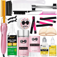 Goiple pink electric hot comb for wigs demonstrates quick styling and frizz control.