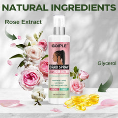 Goiple Rose Water Hair Spray bottle supports scalp balance and natural shine.