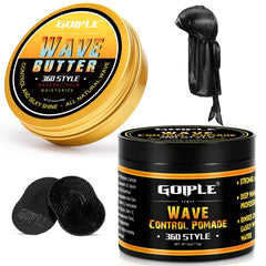 Goiple Wave Butter 360 waves jar closeup shows rich texture for durable hold