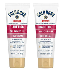 Gold Bond Diabetics Foot Cream Pack-2 with two tubes for daily foot moisture.