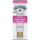 Gold Bond Neck & Chest Firming Cream pack of 2 2oz tubes for convenient hydration.