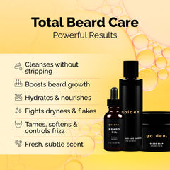 Golden Grooming Co balm tin provides smooth hold and easy styling
