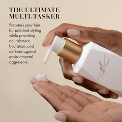 Goldie Locks Signature Leave-In Conditioner hydrates hair for softness and manageability.