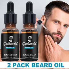 GoldWorld beard balm tube highlighting deep moisturization for beard and skin