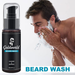 GoldWorld beard oil bottle ready for conditioning and shine in daily grooming