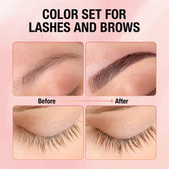 GOLLEE brow and lash color mixing step in a small dish