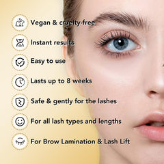 GOLLEE Lash Lift Before-After showcases dramatic eye-opening lift.