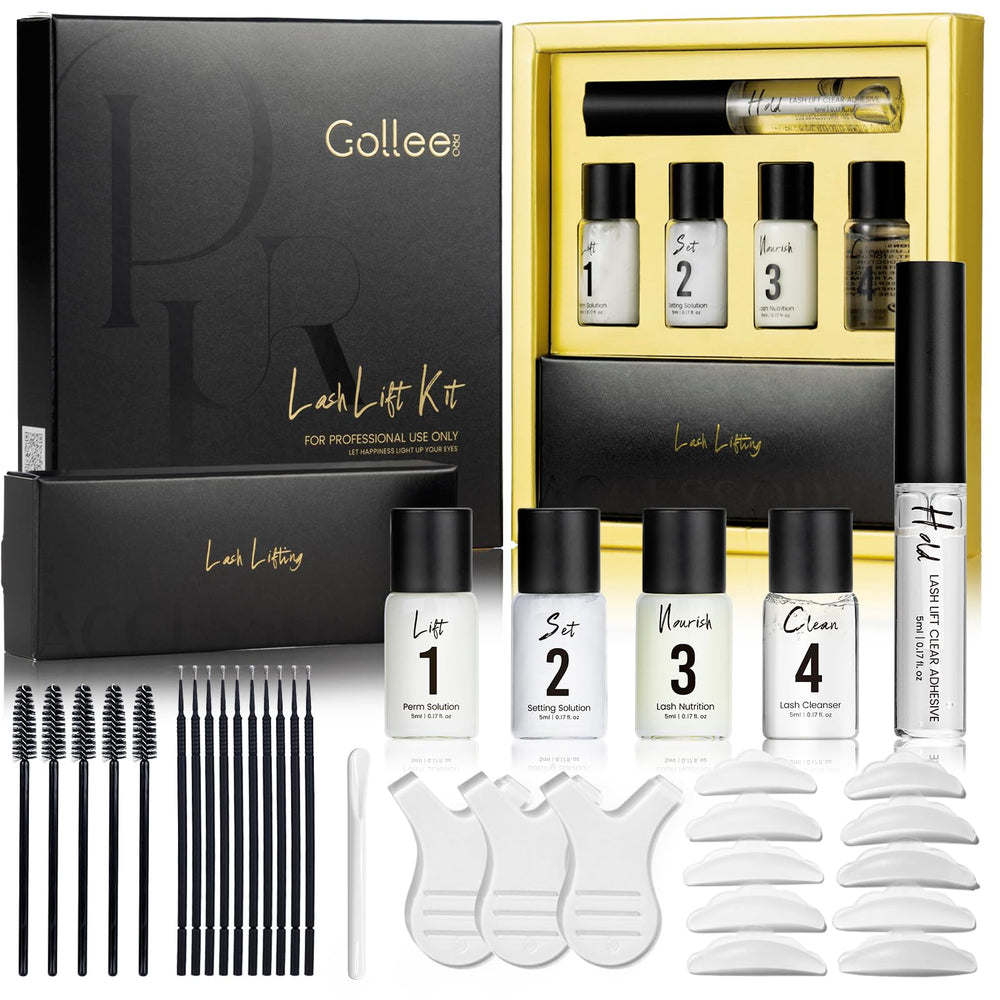 GOLLEE Lash Lift Kit packaging shows at-home perm for salon-quality results.