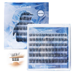 GOLLEE self-adhesive eyelash clusters package front, natural everyday look.
