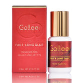 GOLLEEPRO eyelash glue bottle packaging highlighting premium professional adhesive for salons