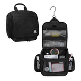 Goloni hanging toiletry bag closed, showcasing compact travel organization.