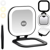 GOMIPURU travel mirror with light folding stand for portable makeup on the go