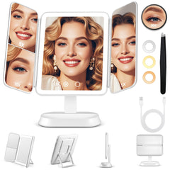 GOMIPURU vanity mirror lights foldable base for stable at-home setup