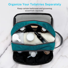 Gonex toiletry organizer mesh compartment keeps contents visible for quick access