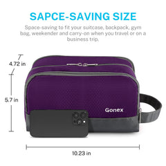 Gonex toiletry bag has a side handle for easy carrying