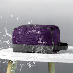 Gonex deep purple bag features zippered mesh pocket for small items