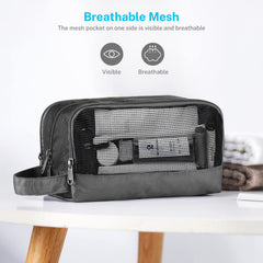 Gonex shaving bag gray, side handle for easy lifting