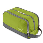 Gonex travel toiletry bag top view shows compact, pack-friendly design