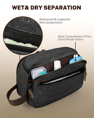 Gonex wet-dry compartment shows separation pocket to keep damp items apart during trips.