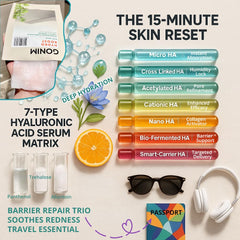 GONIM Activated Collagen action image shows anti-wrinkle hydration in a sheet mask.