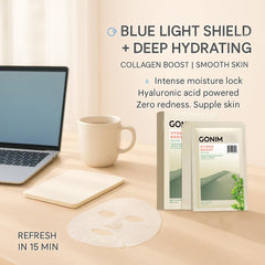 GONIM face mask texture closeup highlighting gentle, sulfate- and alcohol-free formula