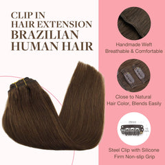 GOO GOO clip-in extensions heat-styling ready up to 250F