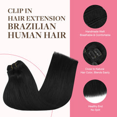 GOO GOO clip-in extensions clip detail highlights secure, comfortable silicone clips.