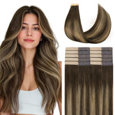 GOO GOO tape-in extensions pack closeup for natural blend and soft texture