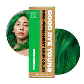 Good Dye Young Kowabunga bottle pour showcases vibrant green color for bold looks.