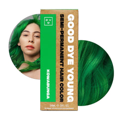 Good Dye Young Kowabunga bottle pour showcases vibrant green color for bold looks.