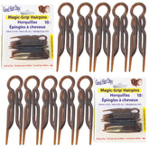Good Hair Days tortoise shell hair pin close-up with strong U-shaped grip for secure hold.