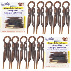 Good Hair Days tortoise shell hair pin close-up with strong U-shaped grip for secure hold.
