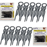 Good Hair Days hair pins 2.5-inch set close-up showing strong grip and sleek black finish.