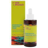Good Molecules Discoloration Serum bottle closeup showing a gentle brightening formula for even skin tone.