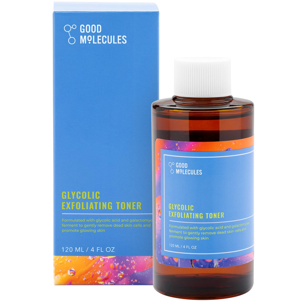 Good Molecules Glycolic Exfoliating Toner bottle for gentle, everyday exfoliation and smoother skin