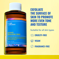Good Molecules Glycolic Exfoliating Toner cotton-pad application supports a simple nightly routine