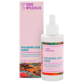 Good Molecules Hyaluronic Acid Serum bottle highlights deep hydration for a dewy, refreshed complexion.