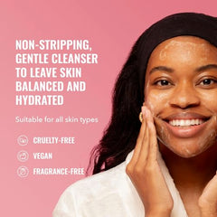 Good Molecules cleansing gel pump dispenses for a gentle morning cleanse.