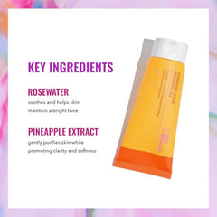 Rosewater ingredient close-up highlights antioxidant support for brighter-looking skin.