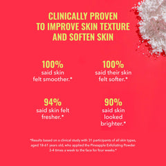 Good Molecules Pineapple Exfoliating Powder dissolves with water to form a gentle facial foam