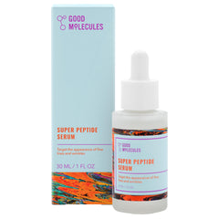 Good Molecules Super Peptide Serum bottle close-up highlighting hydration potential