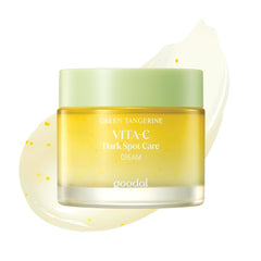 GOODAL Green Tangerine Vitamin C Cream bottle pour for easy daily hydration and brightening
