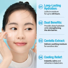 GOODAL Heartleaf Hyaluron Cream texture swirl demonstrates fast-absorbing moisture without sticky residue