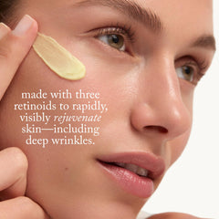 goop Beauty 3x Retinol Serum application on neck demonstrates smoothing of texture
