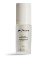 goop Beauty 3x Retinol Serum bottle close-up shows premium texture and rejuvenation potential