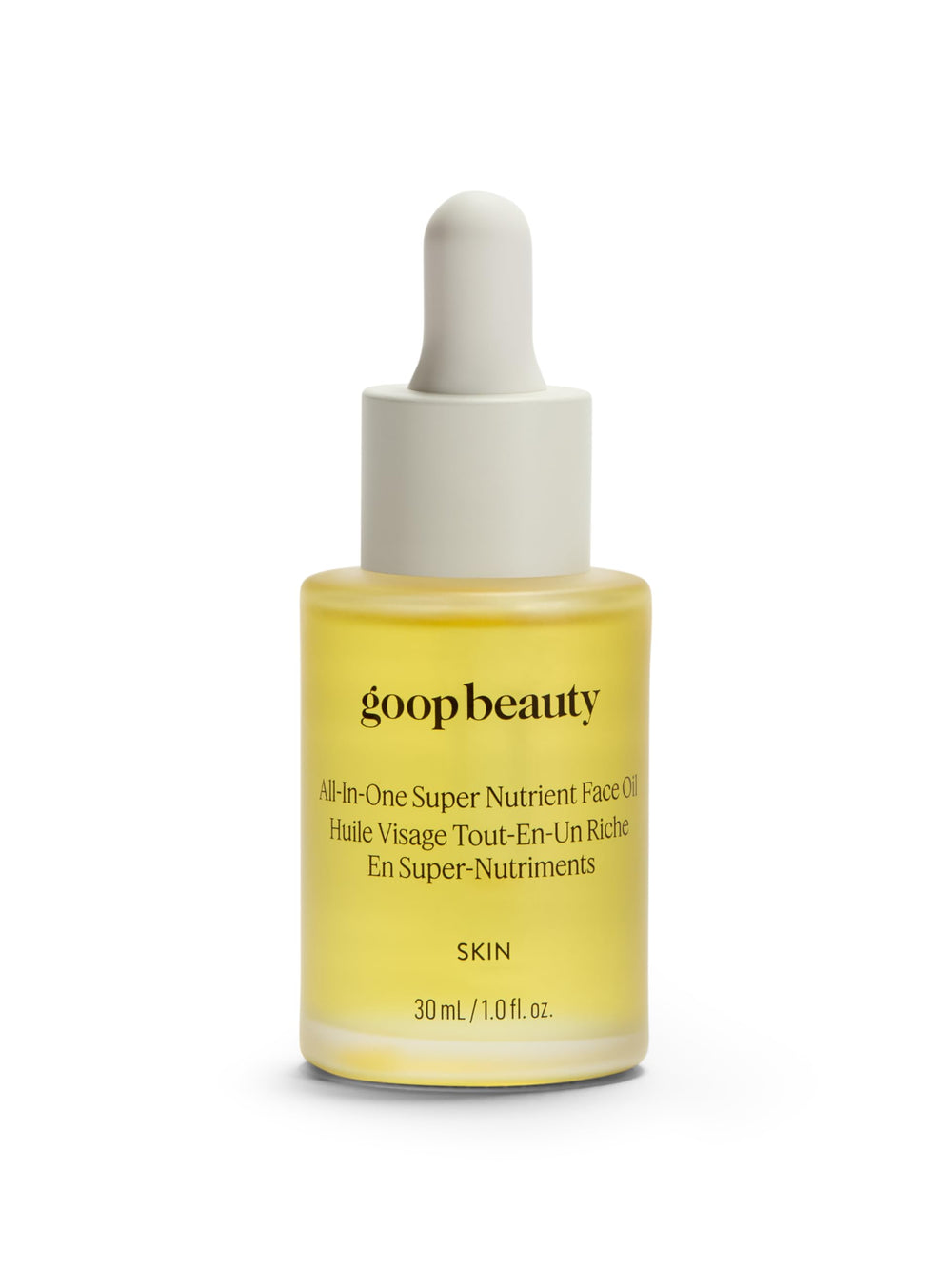 goop Beauty Nutrient Face Oil bottle highlighting hydration for smoother skin