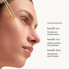 goop Beauty Nutrient Face Oil dropper releasing oil for easy application