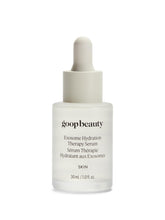 goop Exosome Hydration Serum bottle closeup showing luxe hydration for radiant skin