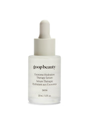 goop Exosome Hydration Serum bottle closeup showing luxe hydration for radiant skin