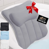 GORILLA GRIP bath pillow with six suction cups grips tub surfaces for secure, relaxing soaks